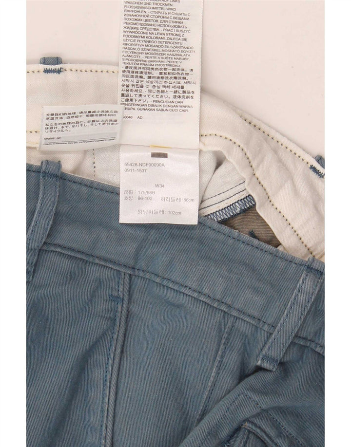Pantaloni scurți chino pentru bărbați Levi's W34, bumbac albastru mare