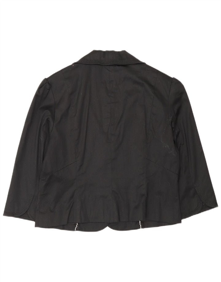 Jachetă pentru femei Coast Blazer cu mâneci 3/4 deschise UK 16, mare, negru, bumbac