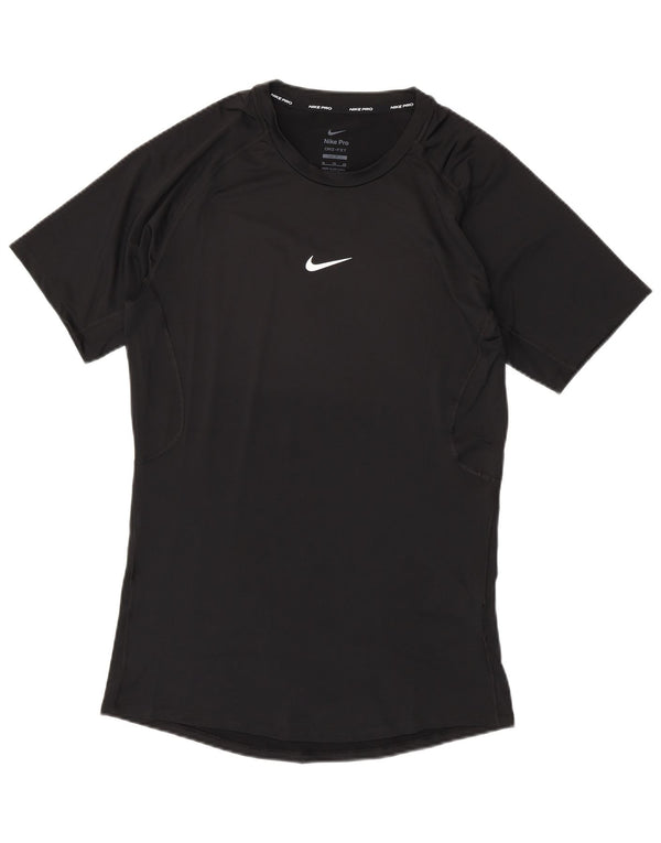 NIKE Mens Tight Fit T-Shirt Top XL Black Polyester