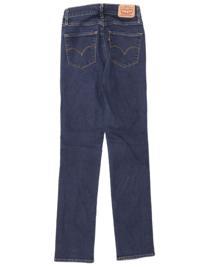 Blugi drepti cu talie mare Levi's 724 pentru femei L24 L30 bumbac albastru