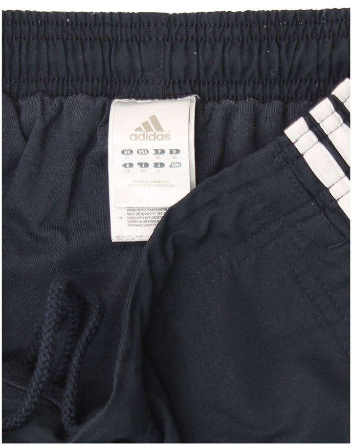Pantaloni de trening Adidas pentru femei UK 12 Medium Bleumarin Poliester