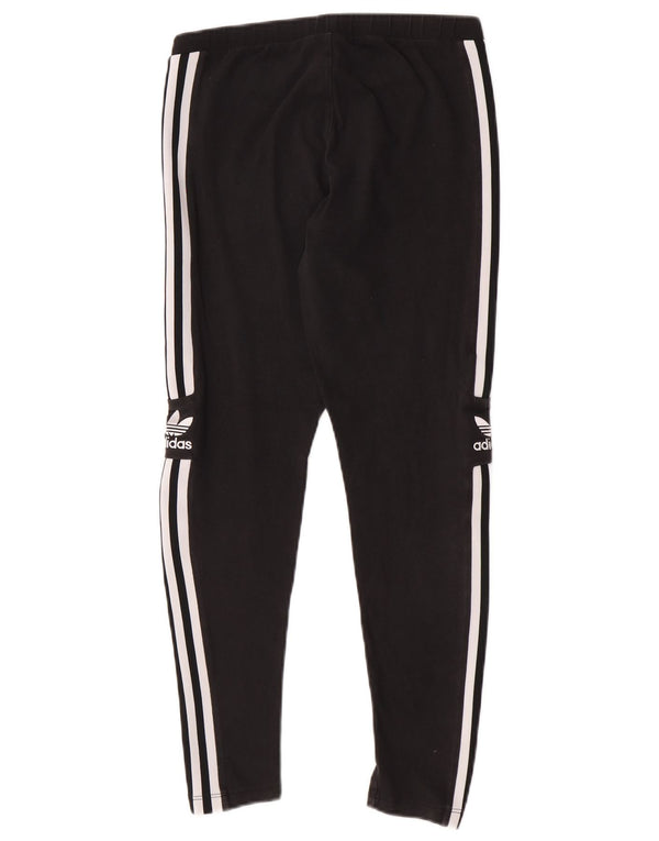 Leggings pentru damă Adidas Graphic Slim Fit UK 14 Sport cu dungi negre medii
