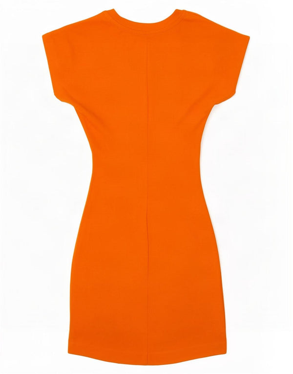 Rochie pentru femei Zara UK 8 Bumbac portocaliu mic