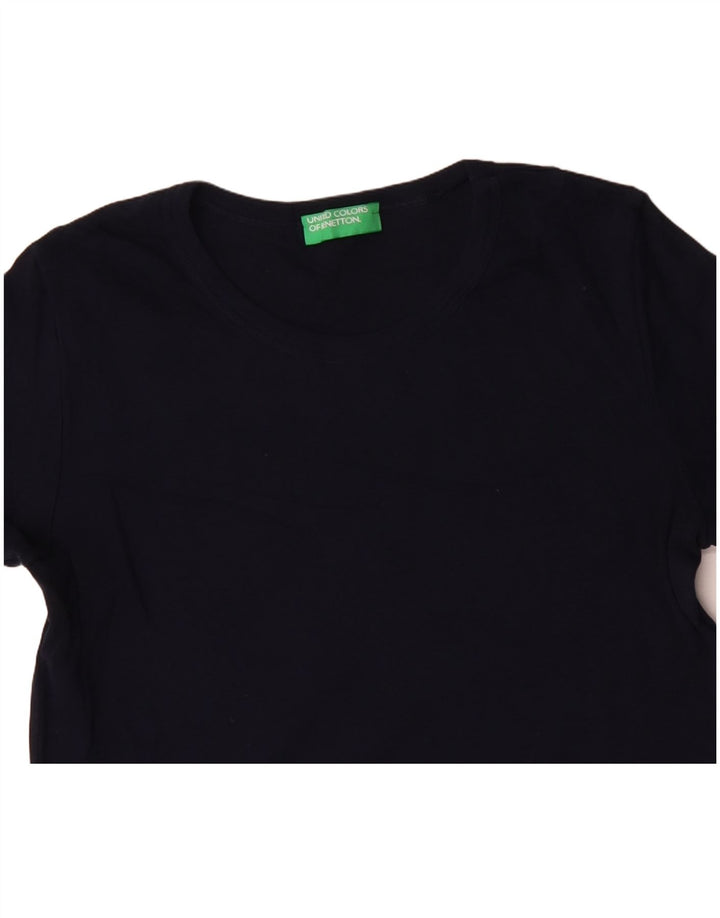 BENETTON Tricou pentru femei Top UK 12 Medium Bleumarin Bumbac