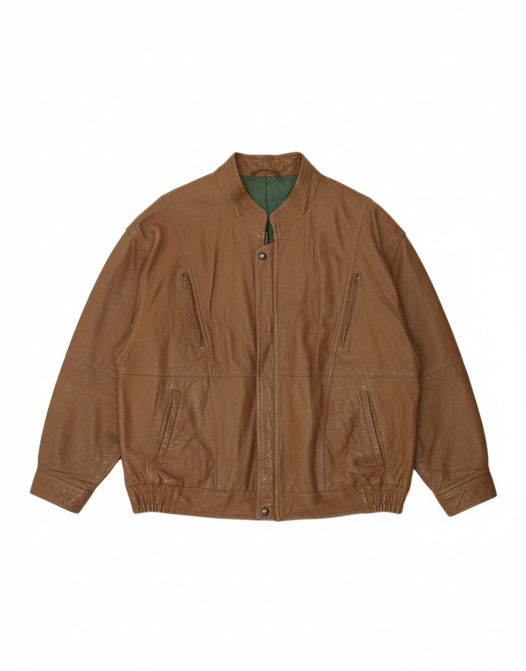 ASGARD Mens Leather Jacket UK 42 XL Brown Leather