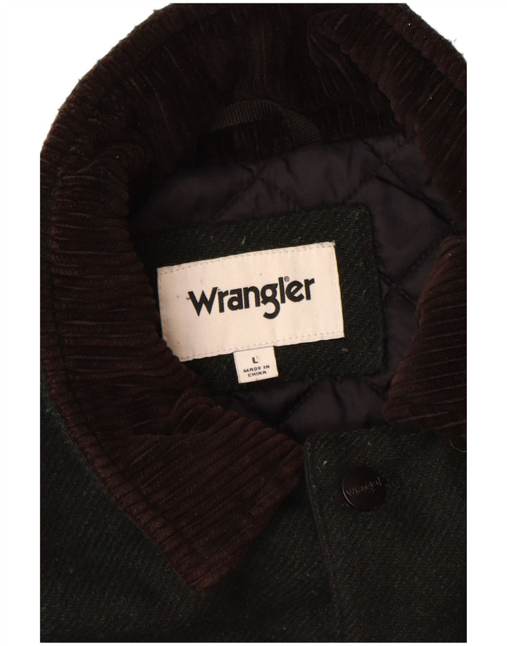 Jachetă Wrangler pentru bărbați, UK 40, mare, verde, color block, poliester