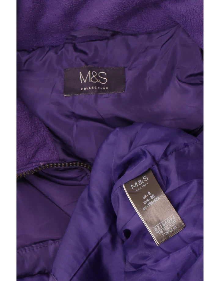 Palton căptușit pentru femei Marks & Spencer UK 8 Poliester violet mic
