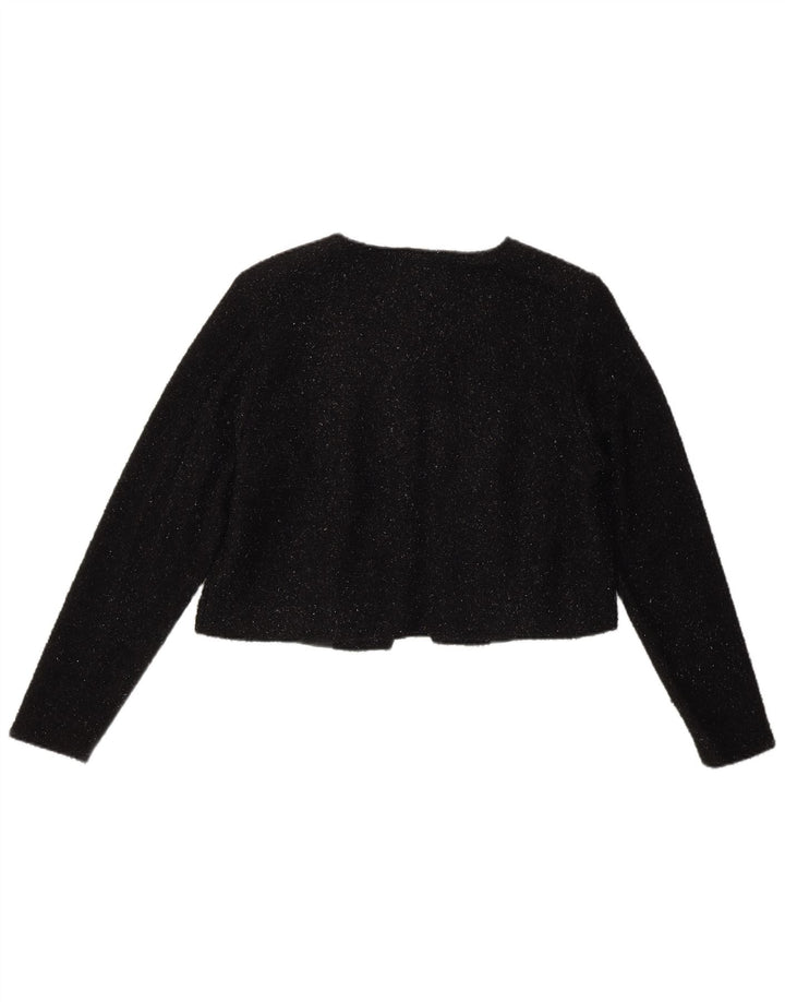 Jachetă Bolero pentru femei VINTAGE UK 12 Medium Black Flecked Nylon