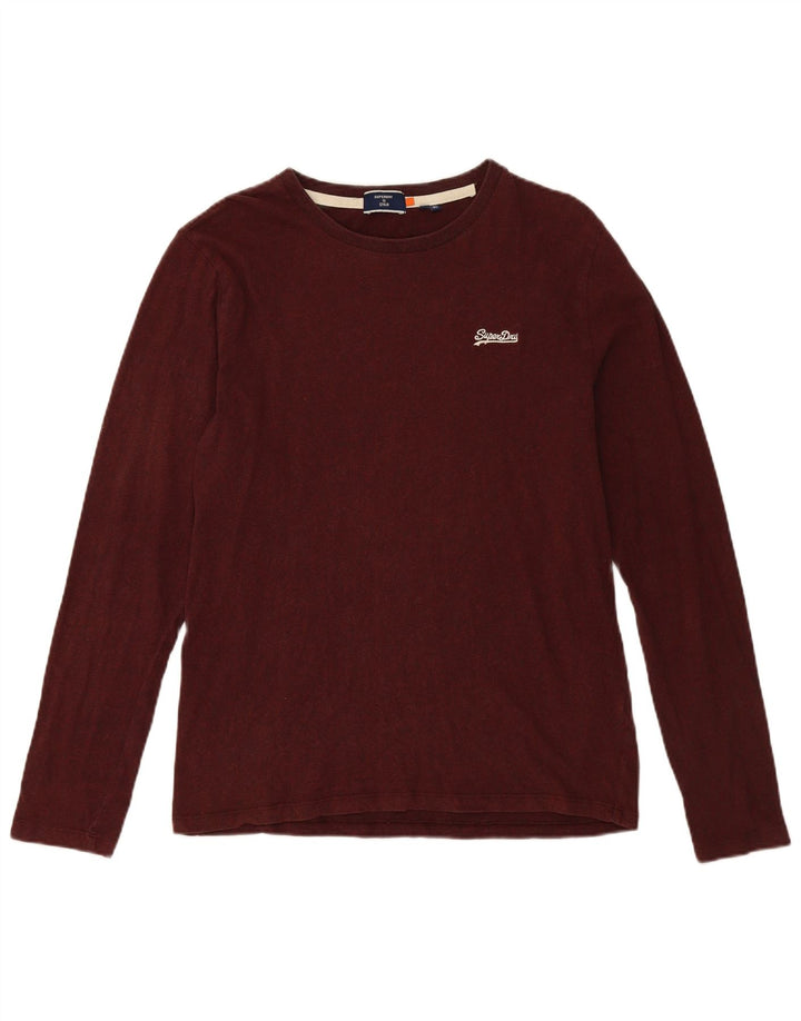 SUPERDRY Top pentru bărbați cu mânecă lungă XL Bordeaux