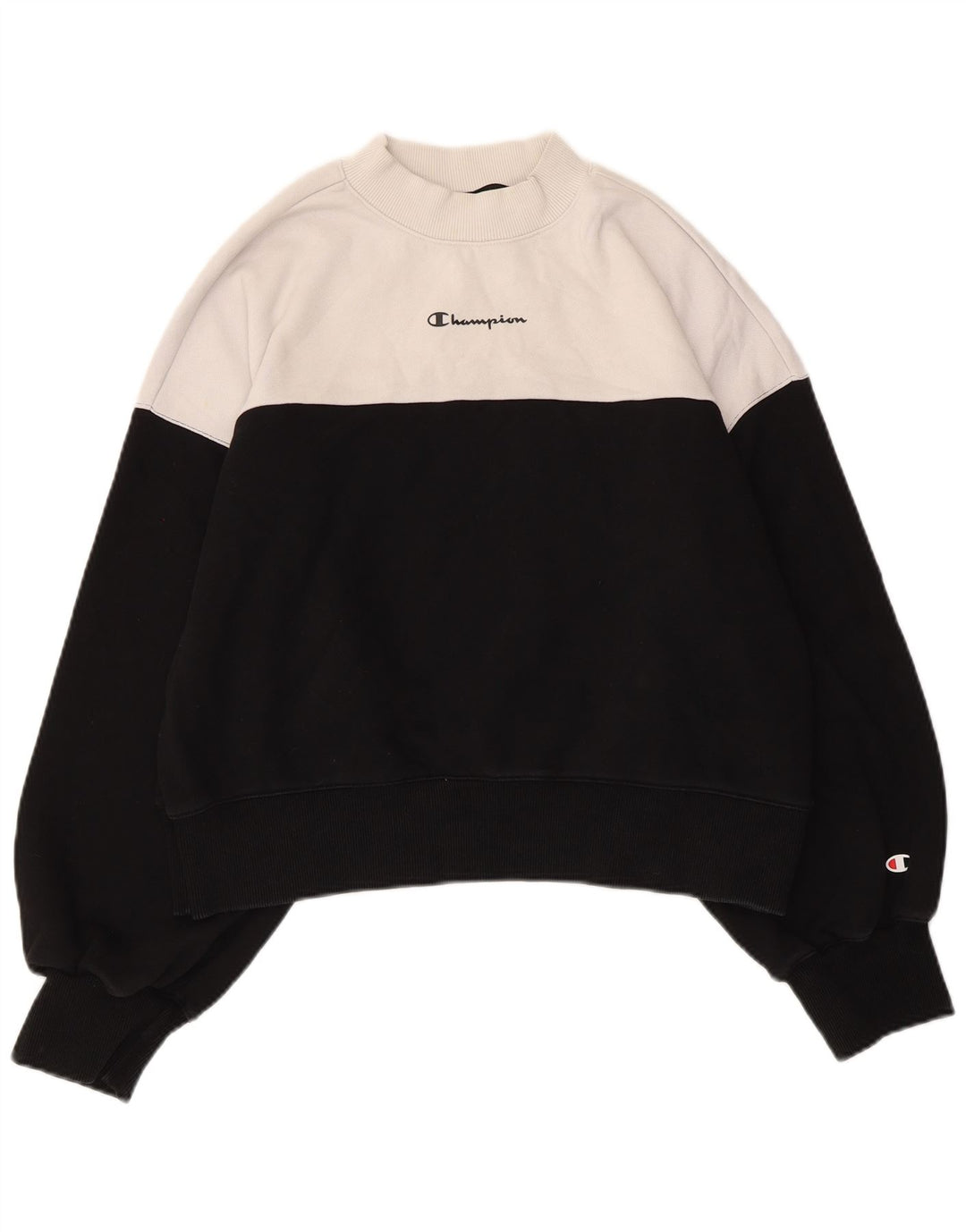 Pulover supradimensionat pentru femei Champion UK 14 Medium Black Colorblock