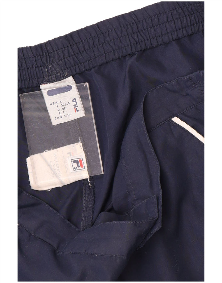 Pantaloni scurți chino Fila pentru bărbați, mari W36, bleumarin, poliester color bloc