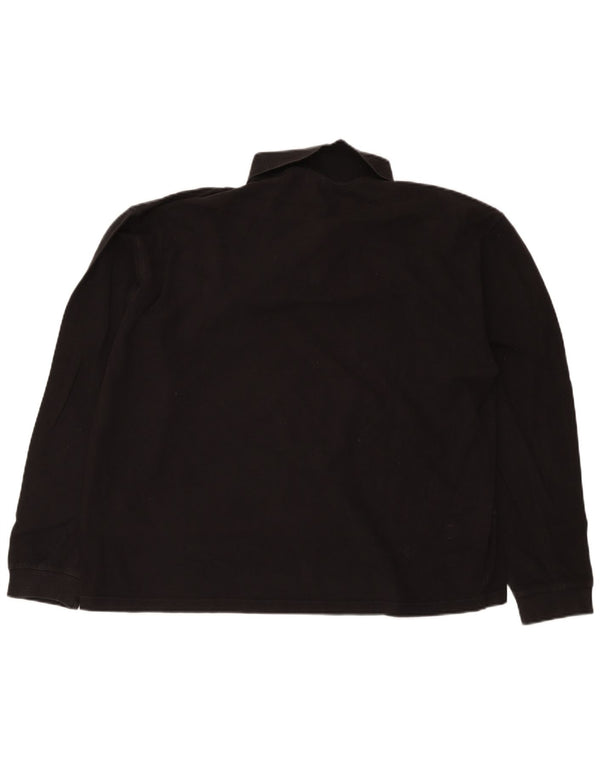 Polo pentru bărbați Champion cu mânecă lungă, bumbac negru 2XL