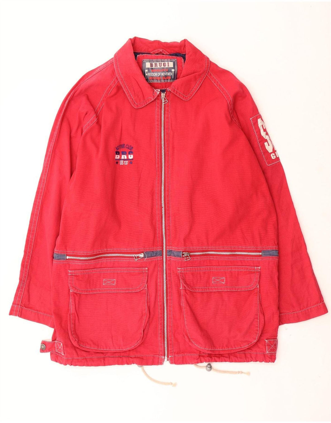 Jachetă grafică pentru bărbați Brugi IT 52 XL Bumbac roșu