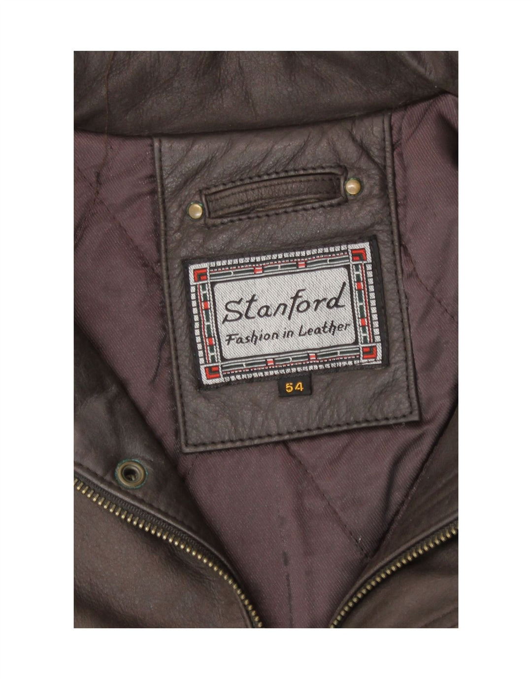 Jachetă din piele pentru bărbați Stanford EU 54 2XL din piele maro