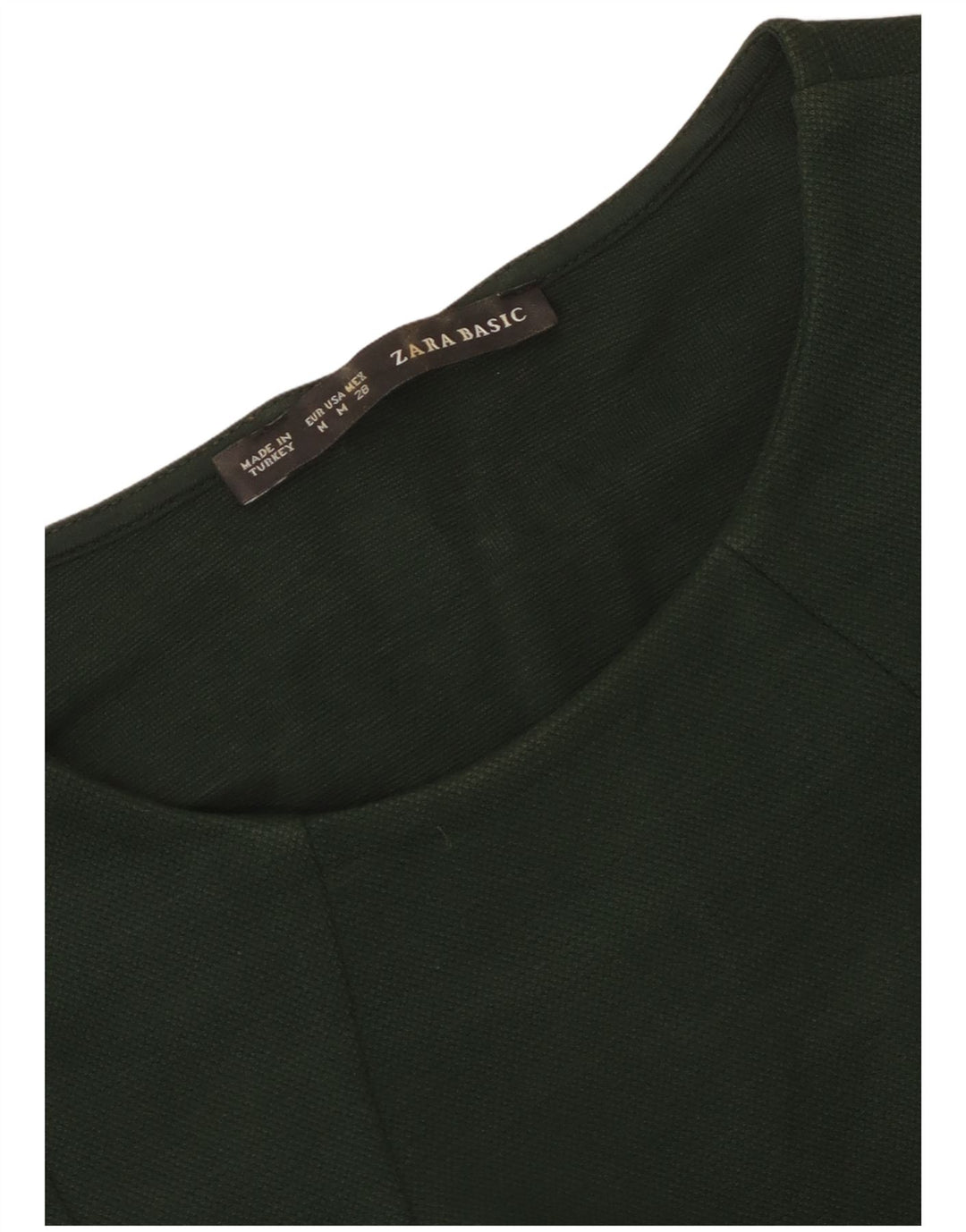 Rochie teacă pentru femei Zara UK 12 verde mediu