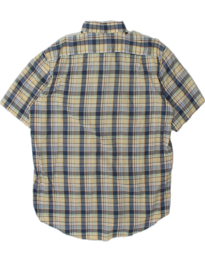IZOD Mens Short Sleeve Shirt Large Multicoloured Check Cotton Vintage Izod and Second-Hand Izod from Messina Hembry 