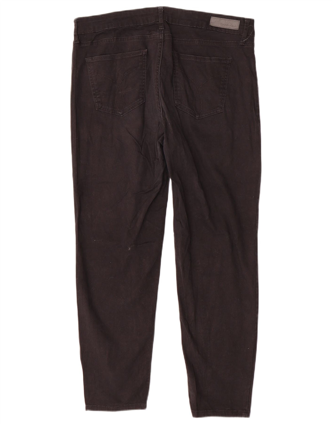 CALVIN KLEIN Pantaloni skinny casual pentru femei US 14 XL W34 L26 bumbac negru