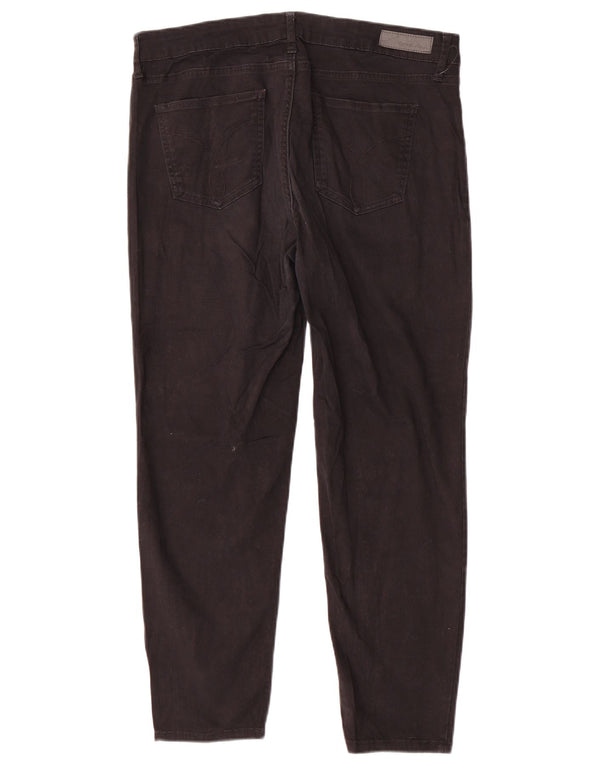 CALVIN KLEIN Pantaloni skinny casual pentru femei US 14 XL W34 L26 bumbac negru