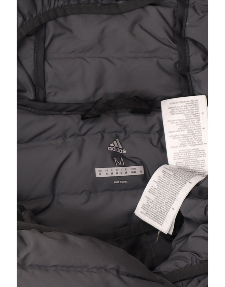 Jachetă căptușită cu glugă pentru bărbați ADIDAS UK 38 Medium Gri Poliester