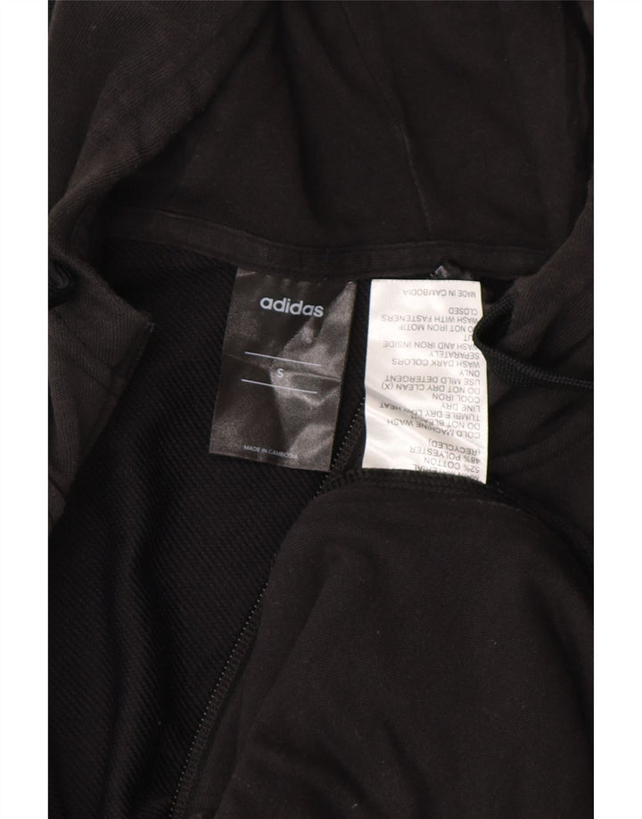 Pulover ADIDAS Climalite Zip pentru bărbați, bumbac mic, negru