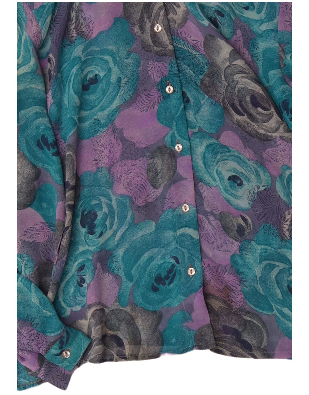 Bluză cămașă pentru femei VINTAGE UK 18 XL, multicoloră, florală