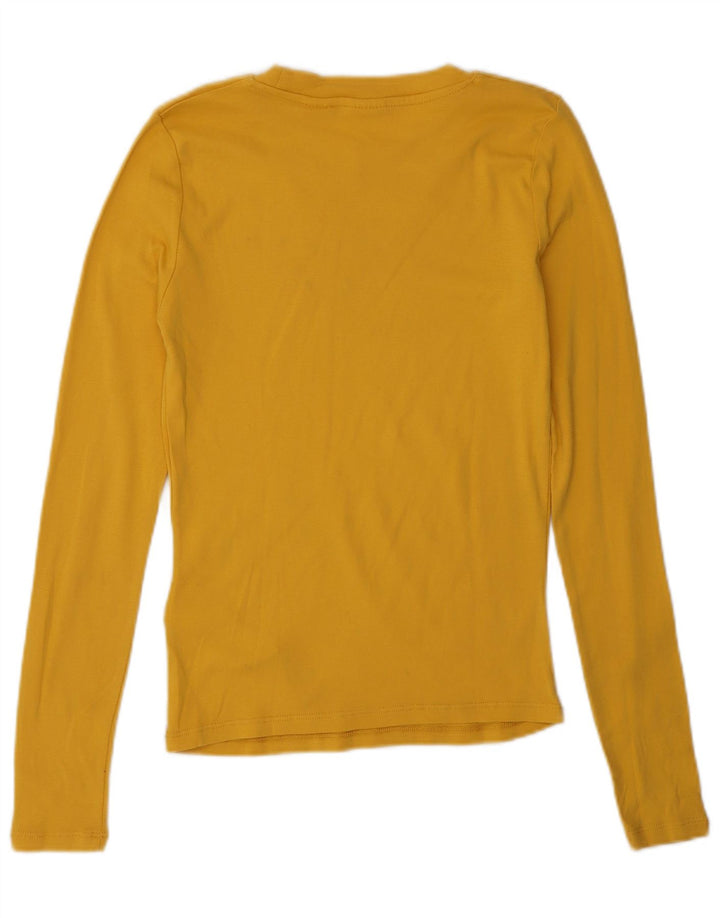 Top femei Levi's cu mânecă lungă UK 6 XS galben bumbac