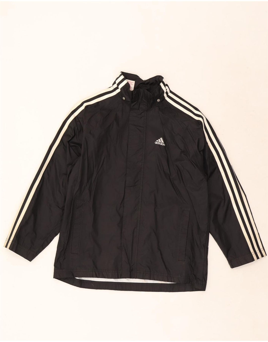 Jachetă de ploaie Adidas pentru băieți 9-10 ani, nailon negru