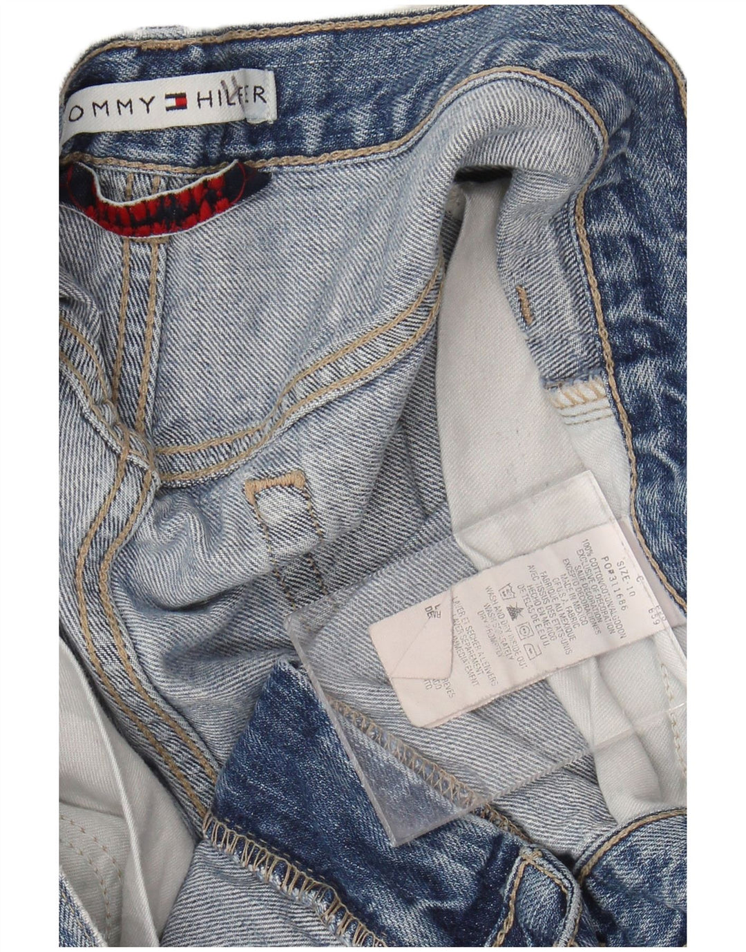 TOMMY HILFIGER Pantaloni scurți din denim pentru femei US 10 Large W34 Blue Bumbac
