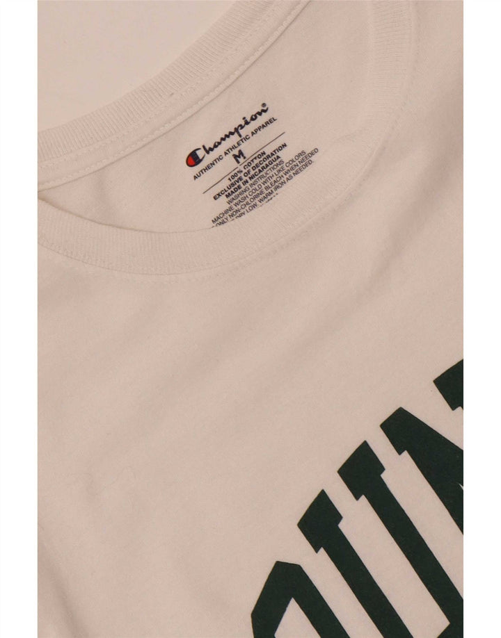 Tricou grafic pentru bărbați Champion Top Medium White Bumbac