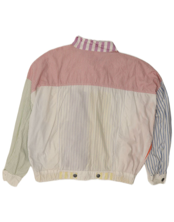 Jachetă bomber pentru bărbați Naf UK 42 XL, bumbac cu dungi multicolore, retro