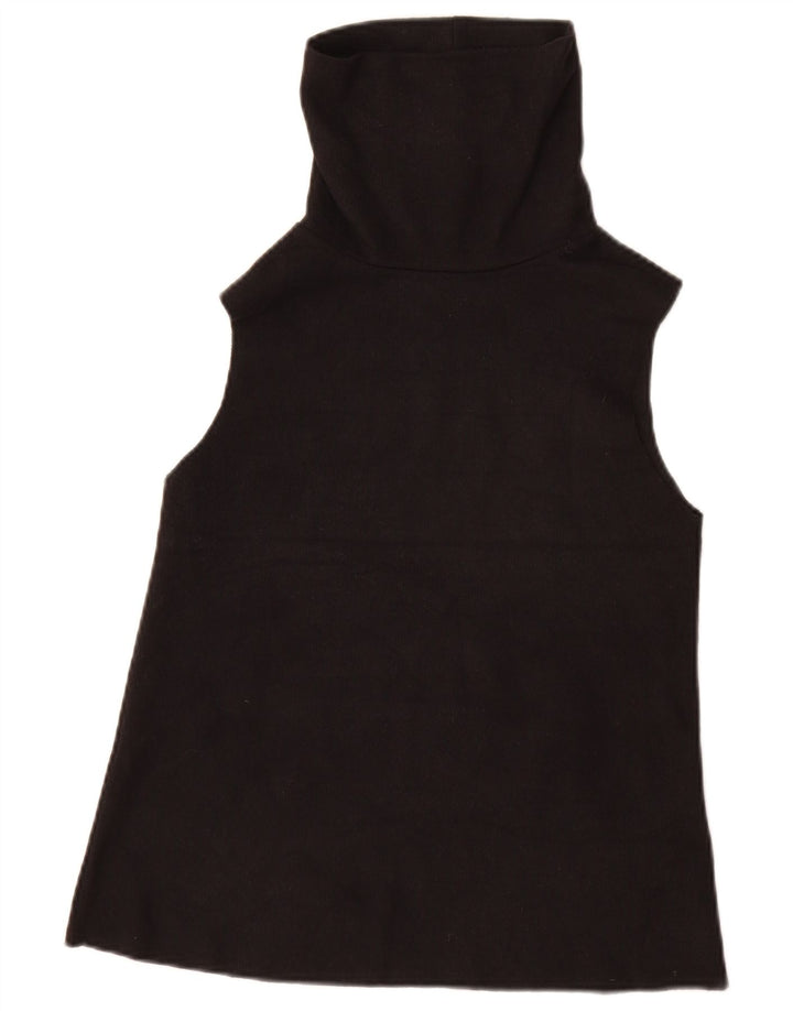 Vest Vest Top Femei Zara UK 8 Small Negru Bumbac