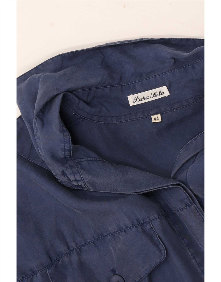 Costum pentru femei Vintage IT 44 Medium Bleumarin Mătase