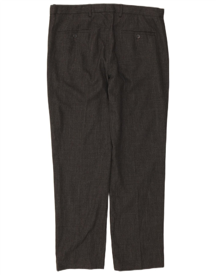 MARKS & SPENCER Pantaloni drepți pentru bărbați L36 L31 Poliester gri