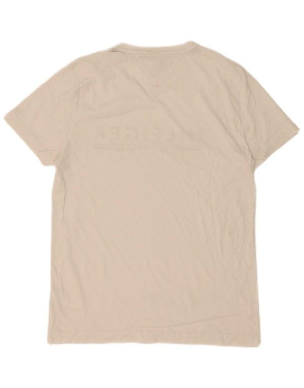 Tricou grafic Tommy Hilfiger pentru bărbați Top, mediu, alb, bumbac