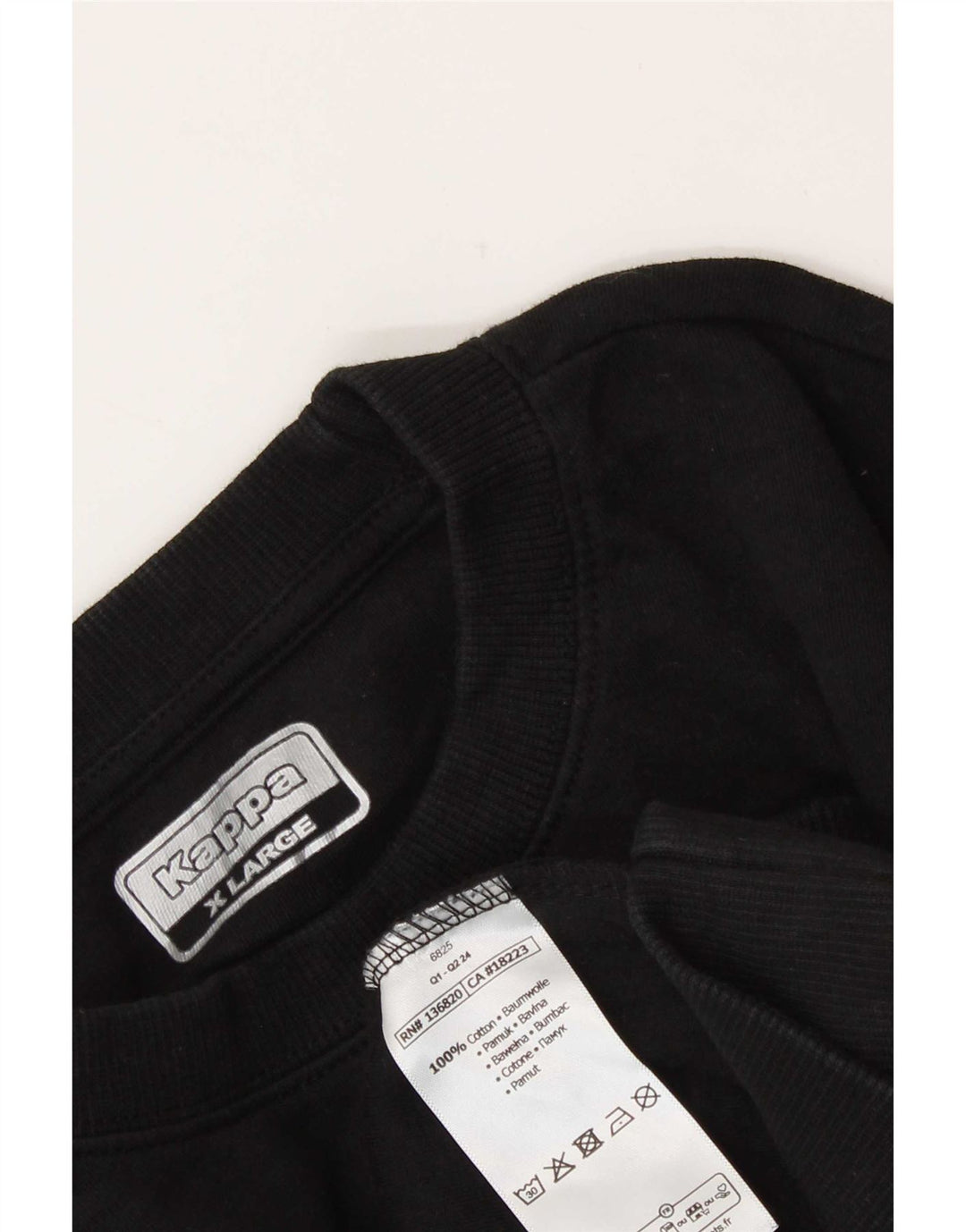 Hanorac grafic pentru bărbați Kappa Jumper XL bumbac negru