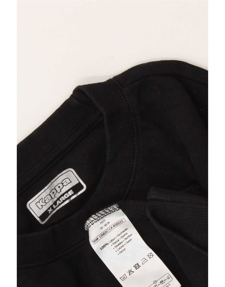 Hanorac grafic pentru bărbați Kappa Jumper XL bumbac negru