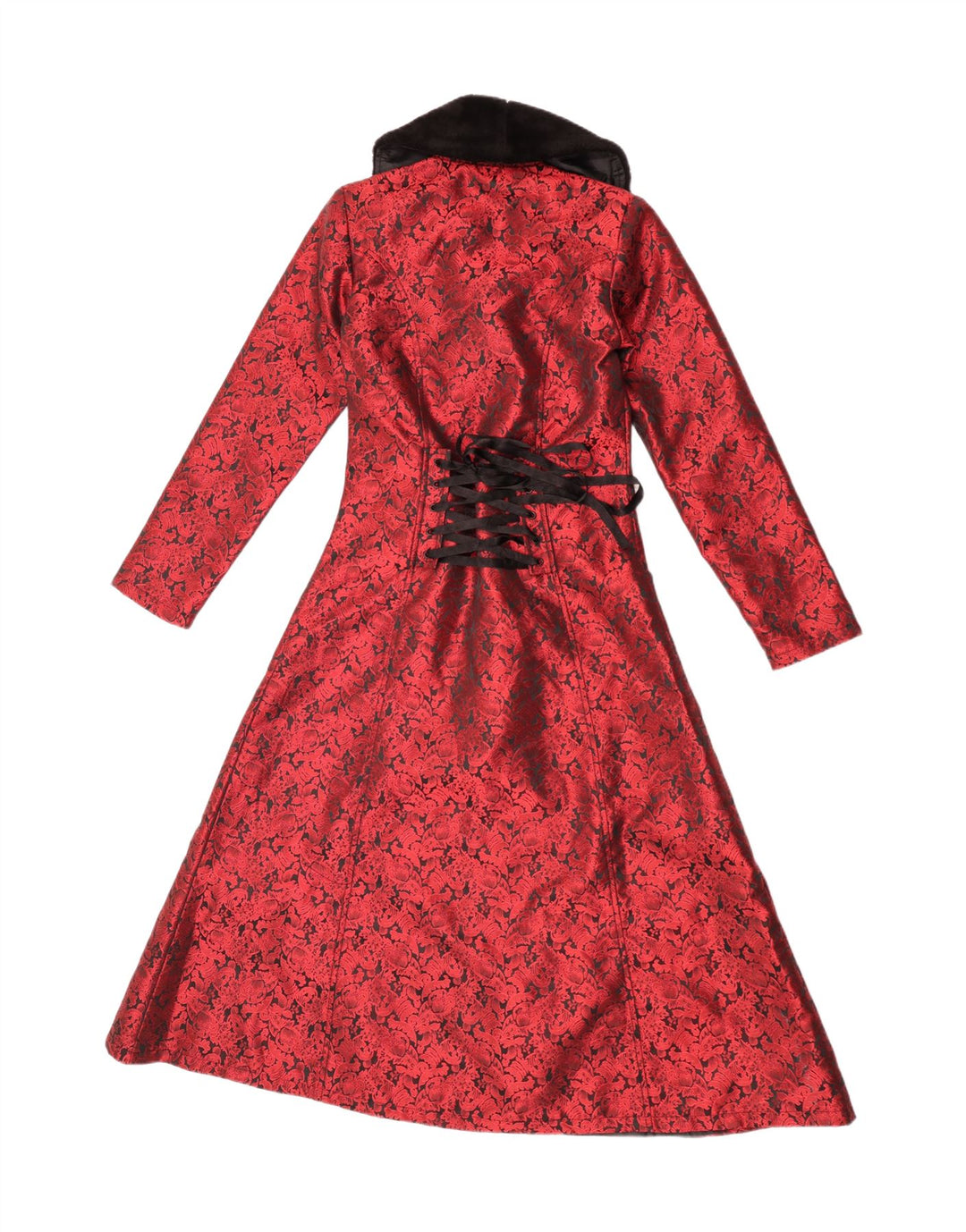 EMP pentru femei Gothicana Palton dublu piept UK 10 Poliester Floral Roșu Mic