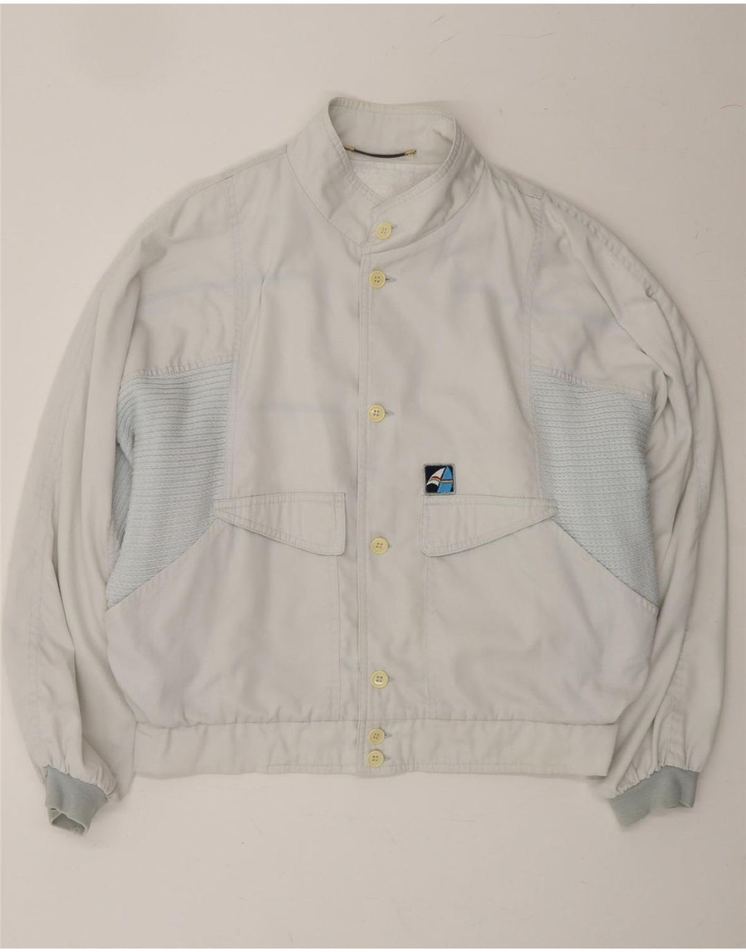 RADICI Mens Bomber Jacket UK 42 XL White Colourblock Vintage Radici and Second-Hand Radici from Messina Hembry 