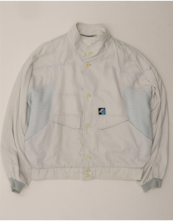 RADICI Mens Bomber Jacket UK 42 XL White Colourblock Vintage Radici and Second-Hand Radici from Messina Hembry 