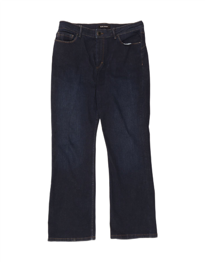 Marks & Spencer Blugi Bootcut scurti pentru femei UK 14 Medium L30 L28 Bumbac albastru