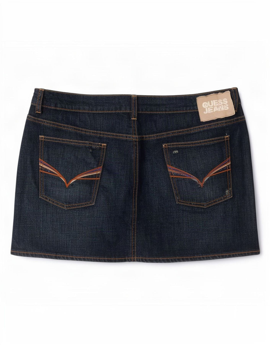 Guess Mini Fusta Denim W32 Mare Bumbac Bleumarin