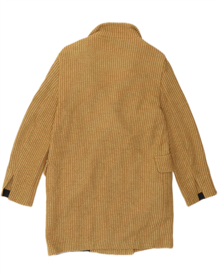 Palton dublu tricot pentru femei Zara UK 10 Bumbac galben mic
