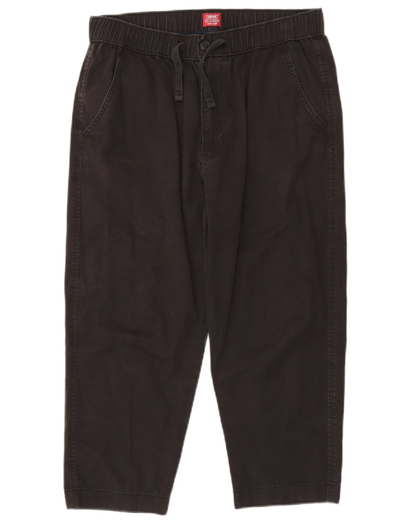 Pantaloni chino Capri cu talie înaltă Levi's pentru femei L30 L21, bumbac negru