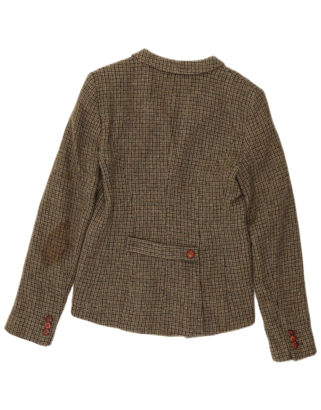 Jachetă Jack Wills pentru femei, cu 3 nasturi, UK 10, lână cu picior de gală, kaki