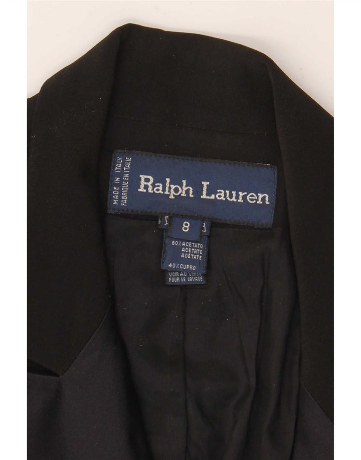 Palton dublu pentru femei Ralph Lauren US 8 Medium Black Acetat