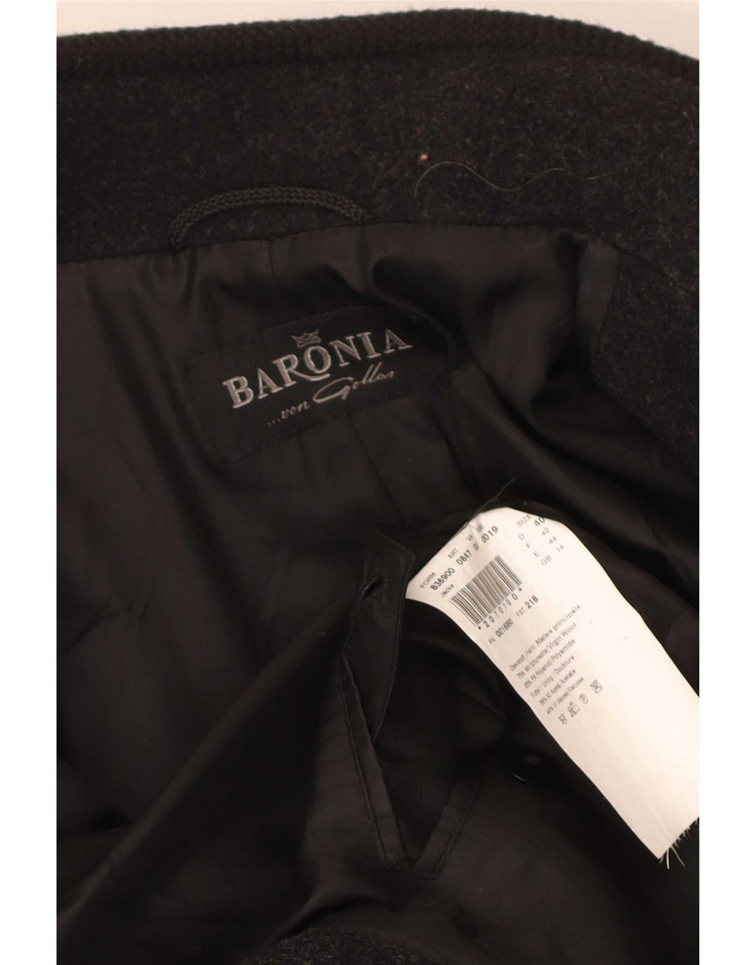 Pardesiu pentru femei Baronia UK 14 mare, roșu, lână virgină color block