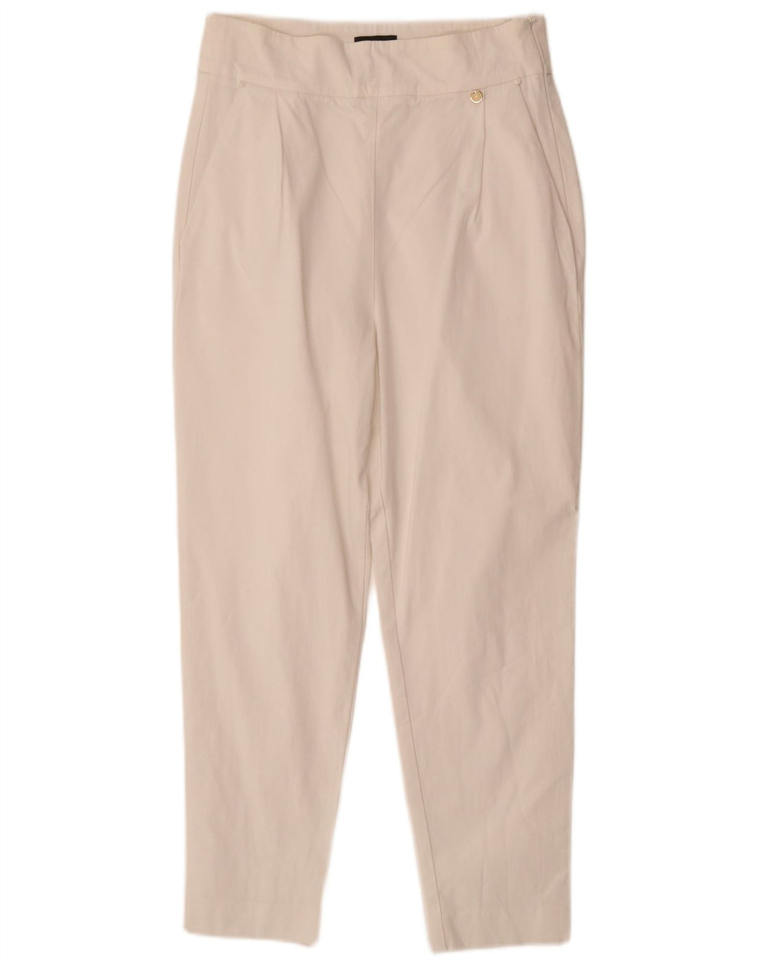 Pantaloni tăiați conici pentru femei LIU JO IT 40 Small W28 L25 Viscoză albă