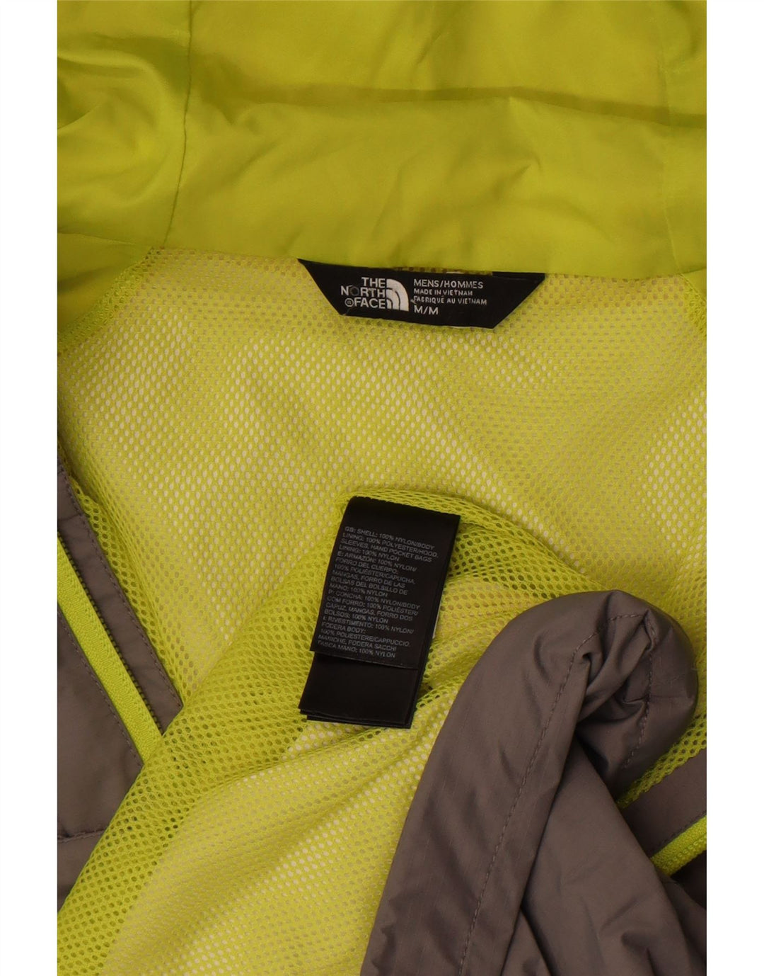 Jachetă de ploaie cu glugă pentru bărbați The North Face UK 38 Medium Gri Nylon Colorblock