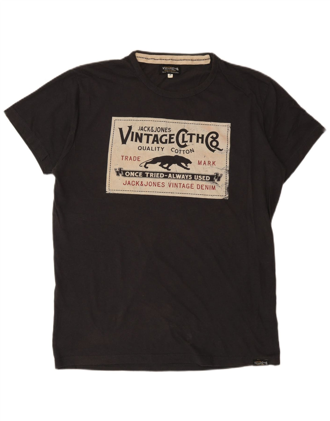 Tricou grafic Jack & Jones pentru bărbați Top din bumbac gri mediu
