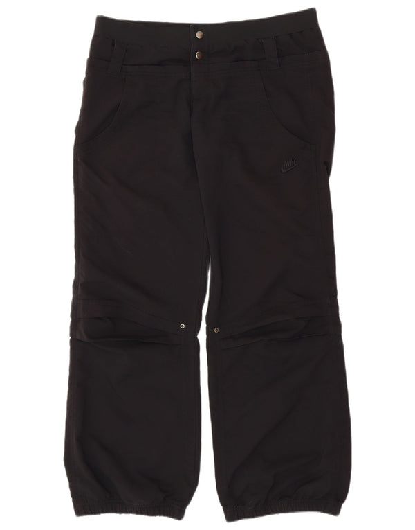 Pantaloni de drumeție NIKE Dri Fit, cu strângere largi, pentru femei UK 12 Medium W32 L31 Negru